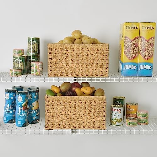 GRANNY SAYS Wicker Storage Baskets, Waterproof Woven Baskets, 2-Pack - Image 5