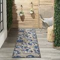Nourison Home Aloha Natural Blue 2'3" x 12' Area Rug - Easy Clean, Non Shedding, Bed Room, Living Room, Dining Room, Kitchen (12' Runner) by NourisonHome