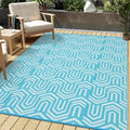 GAOMON Outdoor Rug 9x12 ft Waterproof Reversible Patio Rug by GAOMON
