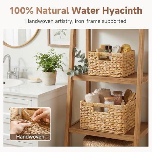 StorageWorks Wicker Baskets for Storage, Wicker Storage Baskets, 2-Pack - Image 5