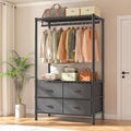 Raybee Clothes Rack, Portable Closet for Bedroom, Dorm, 4 Drawers 4 Shelves by Raybee