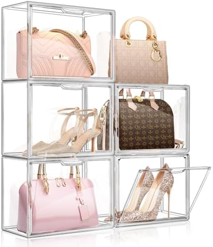 5 Packs Clear Handbag Storage Organizer for Closet by FODIENS
