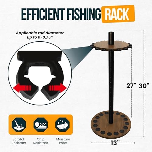 Rush Creek Creations 16 Rod Fishing Pole Holder Fishing Rod Holder - Image 3