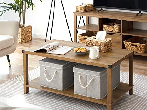 StorageWorks Storage Bins with Lids, Fabric Boxes for Closet, Gray - Image 6