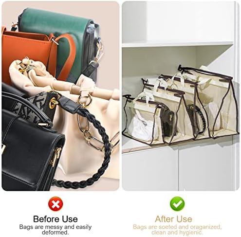 Boao 16 Pack Clear Handbag Storage Organizer Dust Bags - Image 5