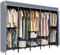 Higeego Heavy Duty Clothes Rack, H5C Large Clothing Rack with Grey Cover by Higeego