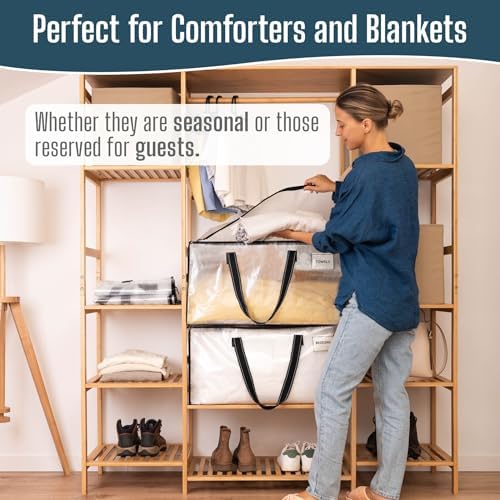 VENO Moving Bags, Storage Bags, Wide Open Top, Clear, 10 Pack - Image 2