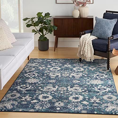 Nourison Home Passion Surf 5'3" x 7'3" Area Rug - Easy Clean, Non Shedding, Bed Room, Living Room, Dining Room, Kitchen (5' x 7') by NourisonHome