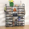 9-Tier Shoe Rack Storage Organizer, Shoe Shelf for Holds 50-55 Pairs Large Shose Stand with Adjustable Side Hooks for Entryway and Hallway by RIRPUAE