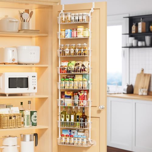 Delamu Over The Door Pantry Organizer, 8-Tier Hanging Spice Rack by DELAMU