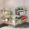 4 Set Hanging Wall Mount Storage Baskets, Multiuse Sturdy SUS304 Stainless Steel Organizing Baskets for Home Kitchen, Bathroom, Pantry Utility, Laundry Organizer,L15.75Inch, D 6.3Inch, H 4.75Inch by kaileyouxiangongsi