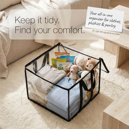2-Pack Clear Storage Bag 17.7", Medium PVC Soft Organizer - Image 6