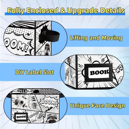 10 Pack Collection Comic Book Storage Boxes, Protector Organizer 15.8" X 7.8" X 11.8" Collapsible Short Box Holds 160-180 Comic Book Heavy Duty Bin Container Holder Shelf - Image 5