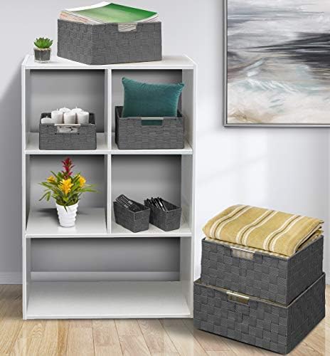 Sorbus Baskets for Organizing, 7-Piece Hand-Woven Storage Set (Grey) - Image 2