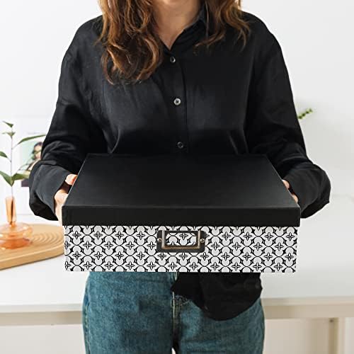 Soul & Lane - Black and White Jumbo Scrapbook Storage Boxes, Set of 3 - Image 3