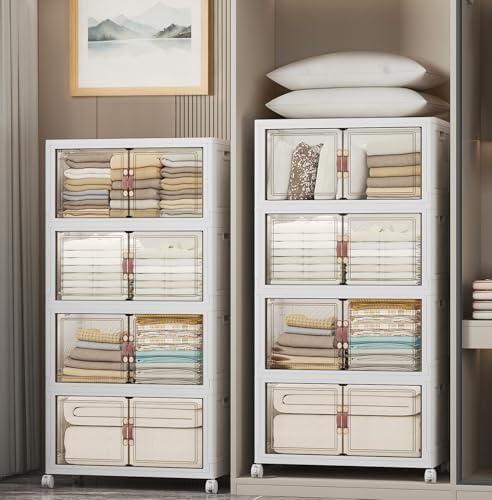 UAMFURI Stackable Storage Bins, 896QT Collapsible Drawers with 2 Lids by UAMFURIDirect