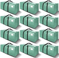 VELVETSURE 12 Pack Heavy Duty Large Moving Bags W/Backpack Straps - Strong Handles & Zippers, Storage Totes For Space Saving, Fold Flat, Alternative to Moving Box and Storage Bin, Teal by VELVETSURE
