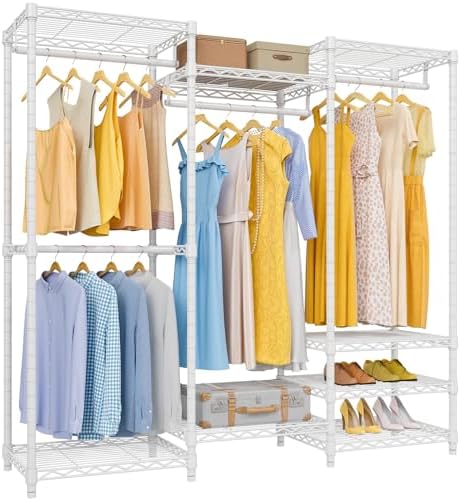VIPEK V5 Medium Freestanding Clothes Rack, Modular Closet System, White by VIPEK