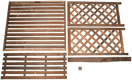 Air Conditioner Fence Screen, Brown AC Covers for Outside to Hide AC & for Outdoor Privacy for Trash Cans, Garden Fences and Pet Fences (100 * 43 * 92cm) - Image 3