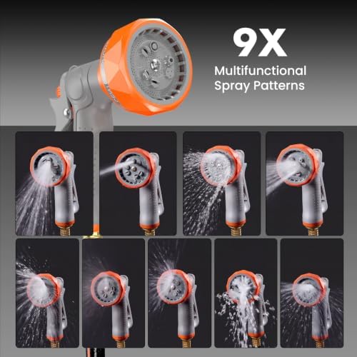 DUMOS Retractable Garden Hose Reel, 1/2 in X 65 ft Water Hose with Nozzle - Image 5