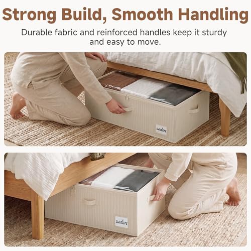 StorageWorks 10 Inch Tall Under Bed Storage Containers with Clear Lid - Image 4
