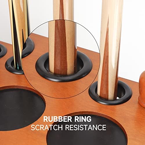 GSE Billiards Pool Cue Racks with Score Counters Hold 8 Cues, Oak - Image 3