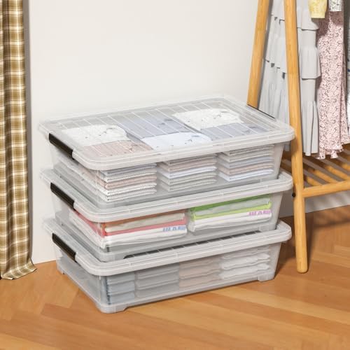 Under Bed Storage Container With Lids, 42 L, Set of 3, - Image 5