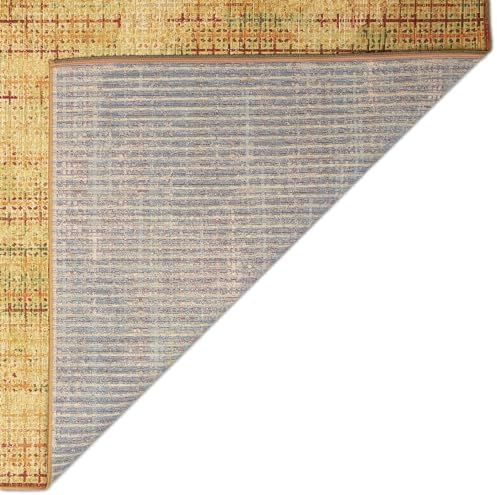 Liora Manne Marina Indoor/Outdoor Power Loomed Synthetic Blend Durable Area Rug - Contemporary Texture Global Colorful (Sienna Gold) (4'10" x 7'6") - Image 6