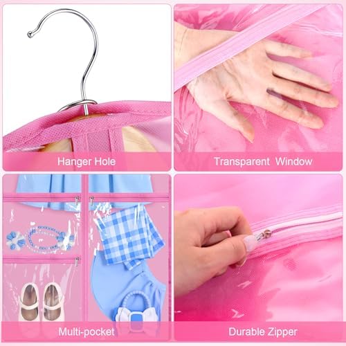 Windyun 10 Pack Garment Bags Costumes Kids 40", Pink - Image 3