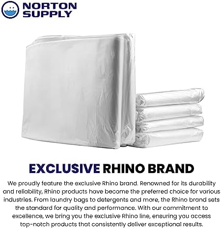 Norton Supply Rhino Bag: 30 Gal Capacity Heavy Duty and Waterproof Large Clear Plastic Storage Bags Jumbo Size for Clothes, Comforters, Luggage, Bedding, Travel Supplies, Packing and Moving - Reusable - Image 4