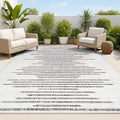 JONATHAN Y Stripe Geometric Indoor Outdoor Area Rug 10X14 Ivory/Black, Zolak Berber for Backyard, Patio, Porch, Easy-Cleaning, High Traffic, Pet-Friendly, Non-Shedding (SMB124D-14) by JONATHANY