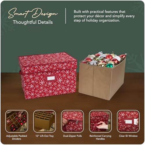 Covermates Adjustable Ornament Storage Box, 19.25" W x 13" D x 12.5" H - Image 4