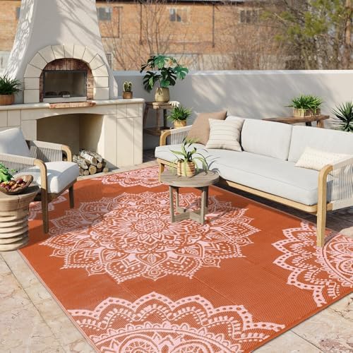 Yamaziot Waterproof Outdoor Rug 6x9 ft, Reversible Plastic Straw Rug for Patio Clearance, Camping, RV Mat, Large Outside Rug Carpet for Porch, Deck, Backyard, Balcony, Picnic - Image 6