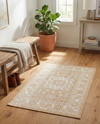 Rugs.com - Outdoor Aztec Rug – 2' x 3' 1 Natural Indoor/Outdoor Rug – Weather Resistant Flatweave, Perfect for Patios, Porches, and Entryways - Image 4
