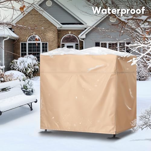 Outdoor 3 Triple Seater Hammock Patio Swing Chair Cover, Water-Resistant, All Weather Protection, Beige Color - Image 6