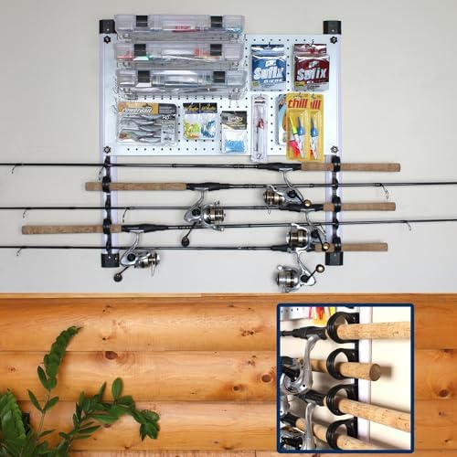 Rush Creek Creations No Limit 5-Rod Wall-Mount Fishing Pole Holder - Image 5