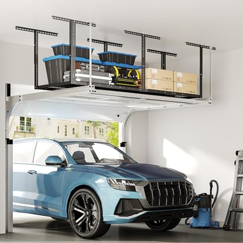 FLEXIMOUNTS 3x8 Overhead Garage Ceiling Storage Rack, 2 Pack, Hammertone - Image 4