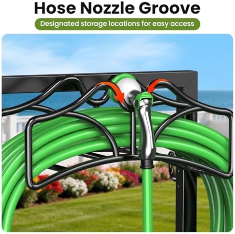 Keten Garden Hose Holder, Heavy Duty Metal, Freestanding for Outside - Image 4