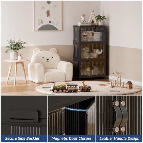 SAILUN Stackable Storage Bins with Lid, 320QT 3Pack Black - Image 6