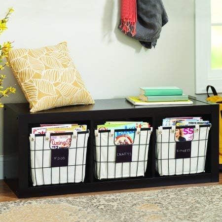 JN Better Homes & Gardens Medium Wire Basket with Chalkboard - 2 Pack - Medium - Image 4