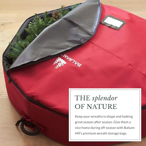 Balsam Hill Wreath Storage Bag - Premium Red Christmas Wreath Protection in Multiple Sizes for Seasonal Storage and Shape Preservation, Large - Image 3