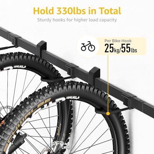 monTEK Enhanced Garage Bike Rack, Adjustable 6 Bike Hangers for Garage - Image 4