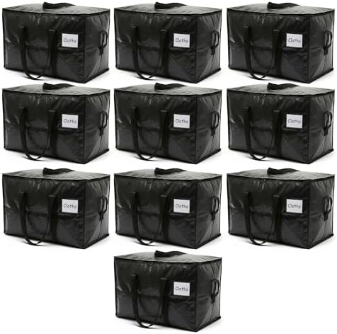 HOLDN’ STORAGE 10 Pack Large Moving Bags, 45-Gal Heavy-Duty Storage Totes by HOLDN%E2%80%99STORAGE