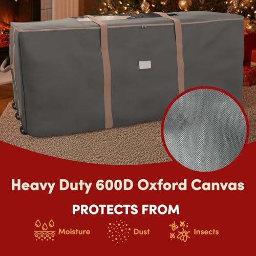 Christmas Tree Storage Bag - Rolling Bag for 12FT Disassembled Artificial Trees, Seasonal Decor, Packing, Moving, and Home Storage by Elf Stor (Gray) - Image 5