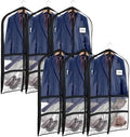 Univivi 40 Inch Dance Costume Garment Bags for Dancers, Clear Black, 6 Pack by Univivi