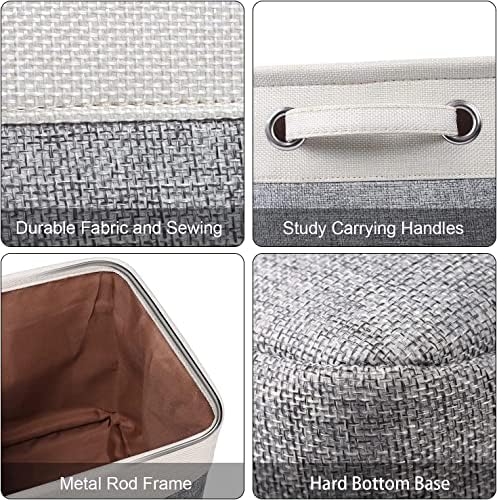 Cube Storage Bins 10.5” x 10.5 x 11” Cloth Baskets for Storage with Handles Storage bins for Shelf, Closet, Office Organizer, Set of 6 - Image 5