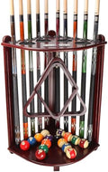 GSE Billiards Pool Cue Racks with Score Counters Hold 10 Cues, Mahogany by GSEGamesSportsExpert