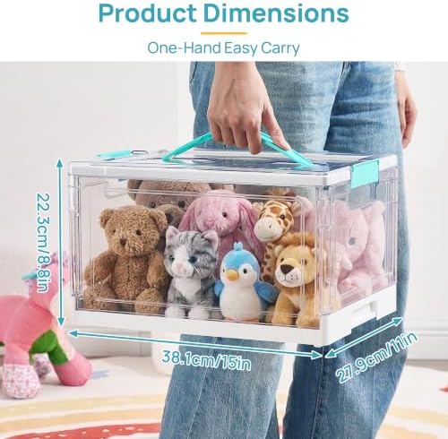 Vtopmart 24 QT Clear Plastic Stackable Storage Bins with Lids, 3 Pack - Image 2