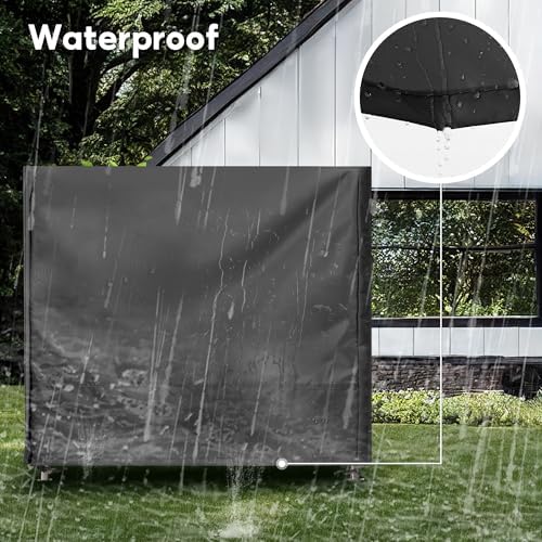 Outdoor Swing Covers for Patio Swing 3 Seater, 87" L X 49" D X 67" H, 3 Seat Swing Cover Waterproof, Porch Patio Swing Canopy Cover, Windproof UV Resistant All Weather Protector - Black - Image 5