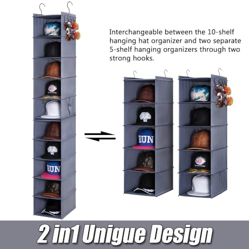 LADYBRO Hat Organizer Baseball Cap - Hat Hangers for Closet Storage Rack - Image 5